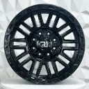 RIN 20X9.5 8-165.1/170 R1 SPORT 1892B FULL GLOSS BLACK+RIVETS ET-12 CB125.1