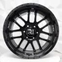 RIN 18X9 6-139.7 R1 SPORT VLF-S06 MATTE BLACK WHITE LETTERS ET0 CB106.1