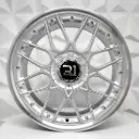 RIN 17X8.5 5-100/4-100 R1 SPORT V119 HYPER SILVER MACHINE LIP CHROME RIVETS ET20 CB73.1 