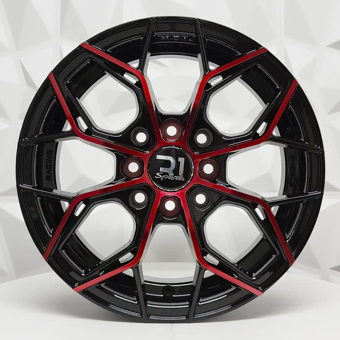 RIN 14X5.5 4-100/114.3 R1 SPORT RGW07 MACHINE BLACK+RED ET38 CB73.1 