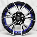 RIN 14X5.5 4-100/114.3 R1 SPORT RGW8826 BLACK MF+BLUE UNDERCUT ET38 CB73.1 