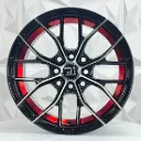 RIN 15X8 4-100/114.3 R1 SPORT 2051 BLACK MACHINE RED LINE ET0 CB73.1 