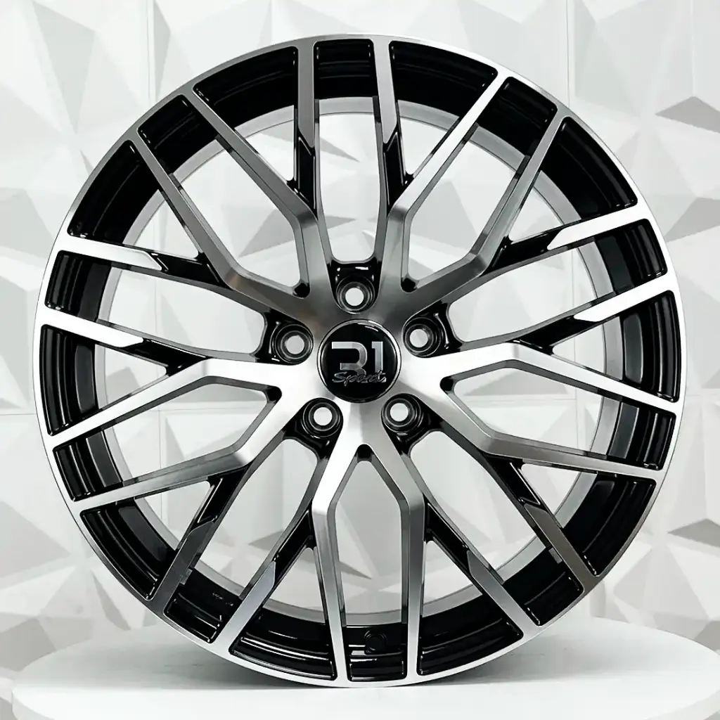 RIN 19X8.5 5-112 R1 SPORT F9761 BLACK MACHINE FACE ET35 CB66.45