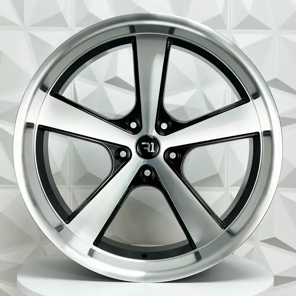 RIN 22X9 5-139.7 R1 SPORT QC5205 BLACK MACHINE FACE MI ET15 CB87.1