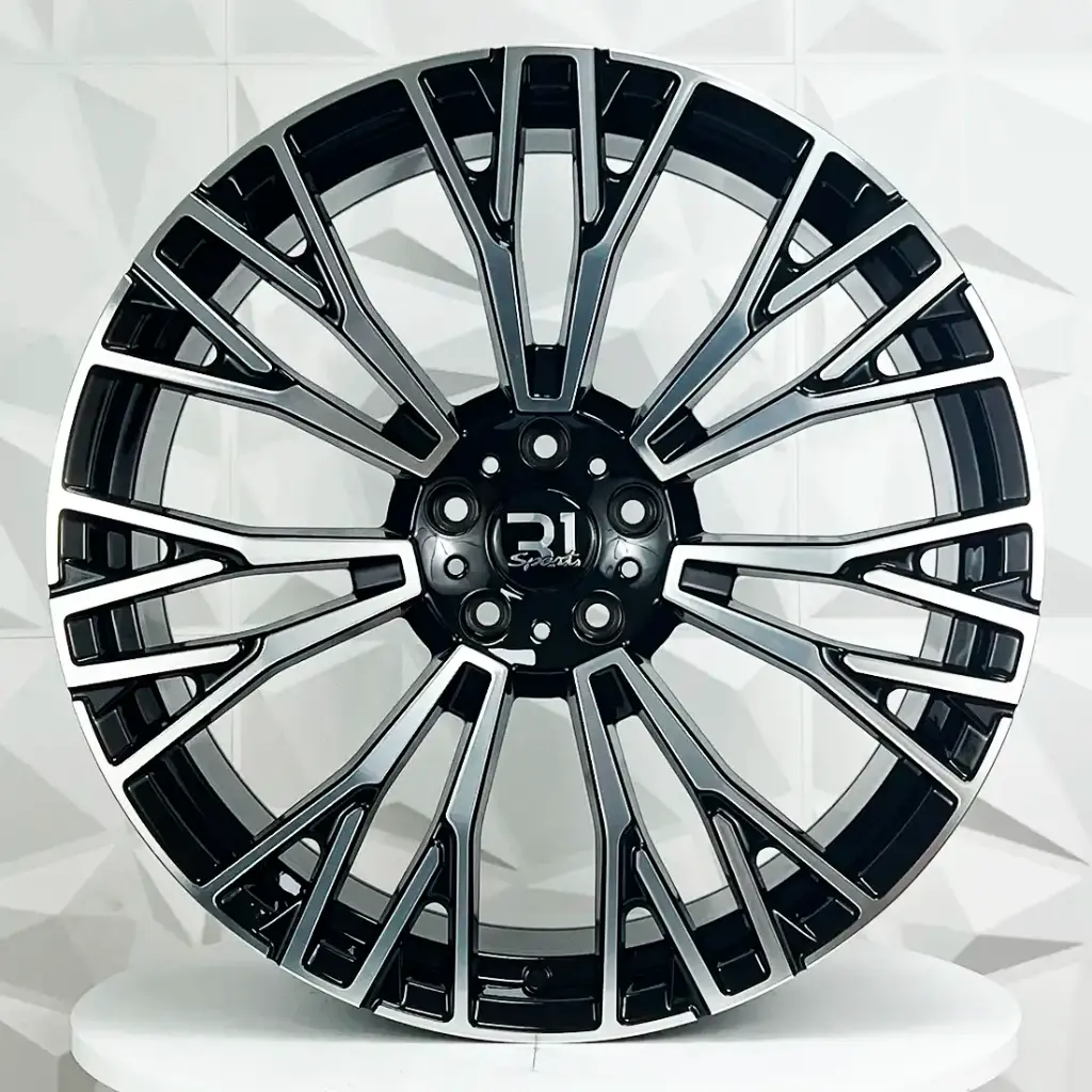 RIN 22X9.5 5-120 R1 SPORT H3156F BLACK MACHINE FACE ET37 CB74.1
